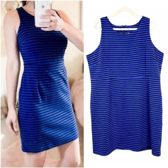 Old Navy Dresses & Skirts - Old Navy Blue & Black Striped Shift Dress XXL